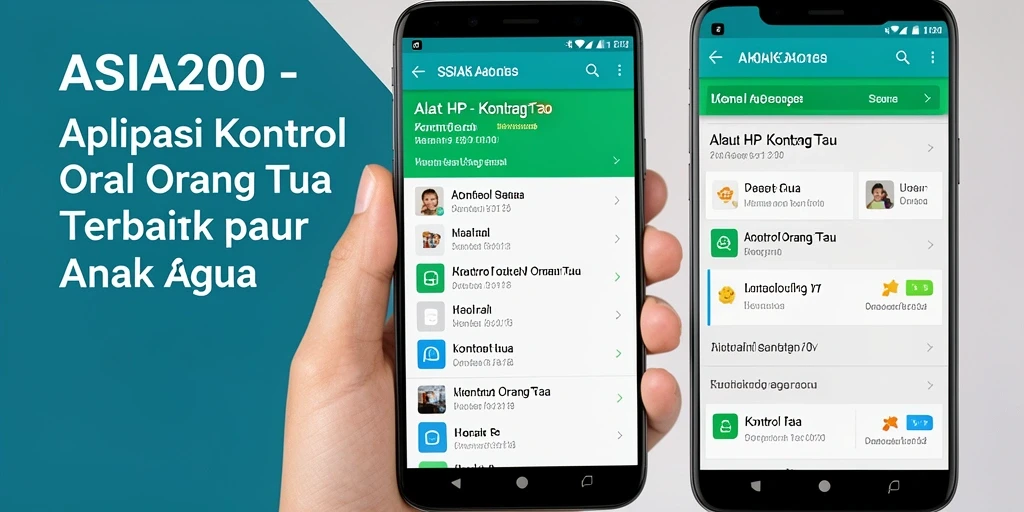 Tampilan antarmuka ASIA200 yang sederhana dan informatif dalam kontrol orang tua.