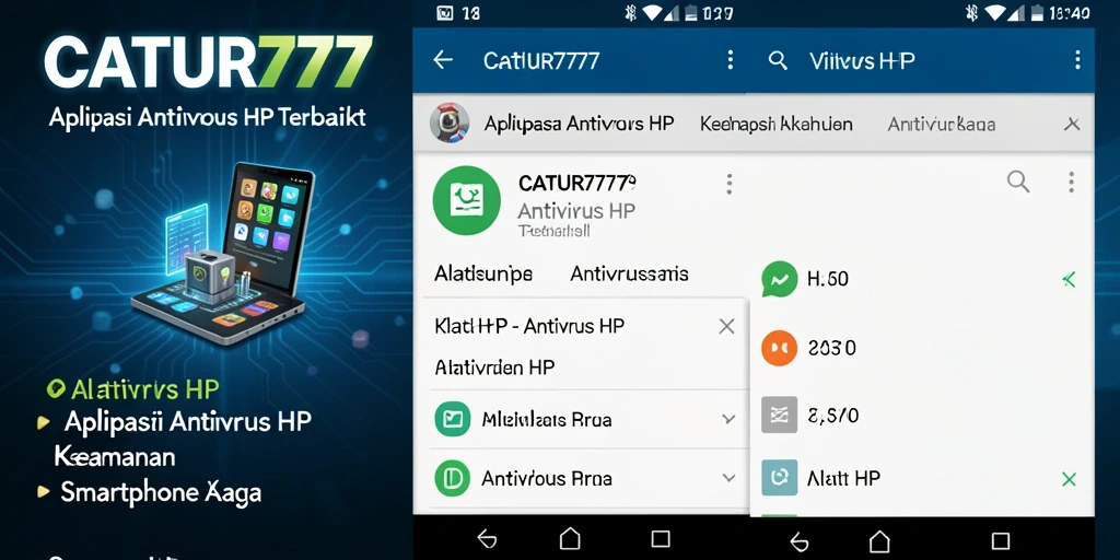 Antarmuka utama CATUR777 menunjukkan fungsi antivirus yang efektif dan ramah pengguna.