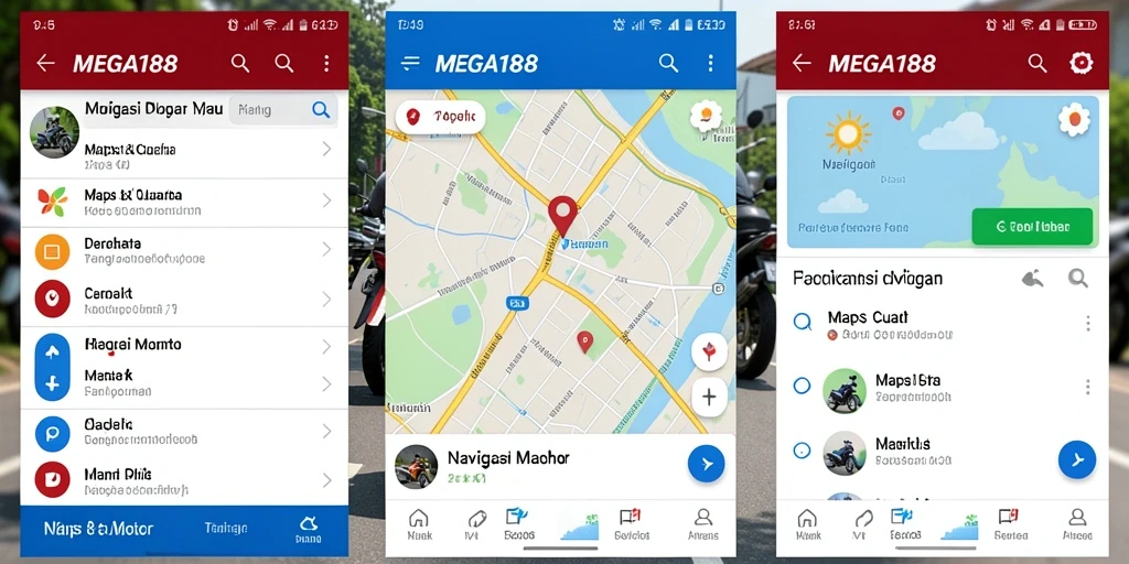 Antarmuka MEGA188 yang sederhana dan informatif untuk Navigasi Motor.
