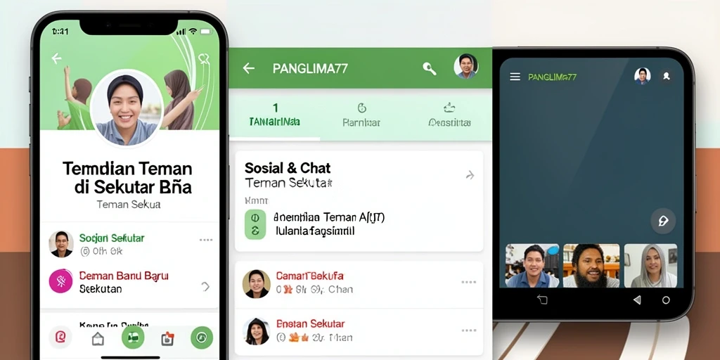 Antarmuka aplikasi PANGLIMA77 yang menarik untuk Teman Sekitar.