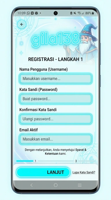 Cara Mudah Daftar Akun gila138 untuk Android